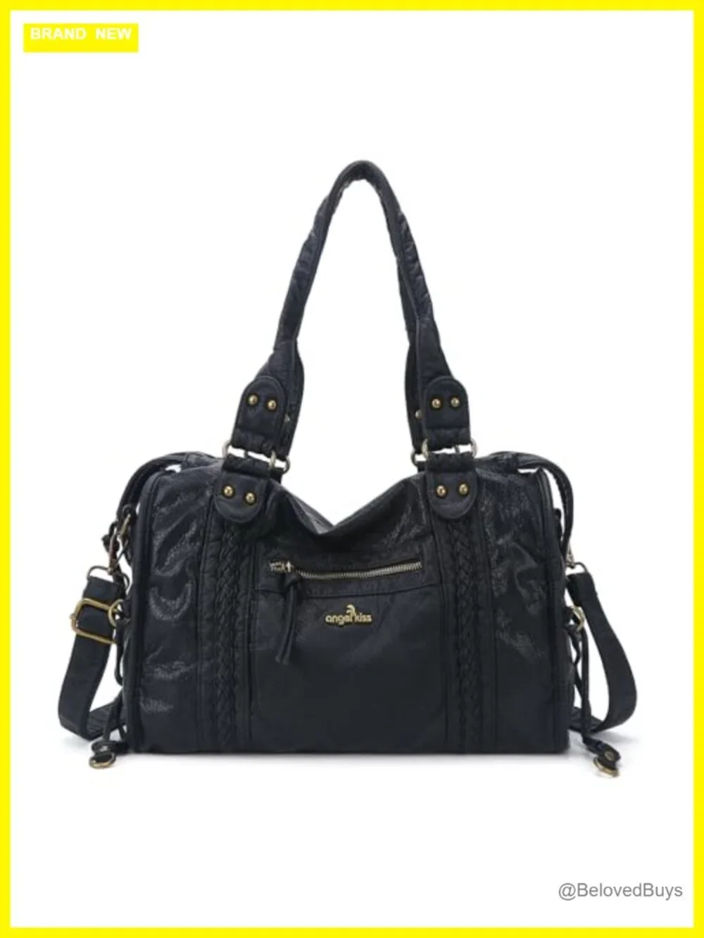 Vegan Leather Hobo Satchel Tote Large Handbag Shoulder Purse with Laptop Pocket